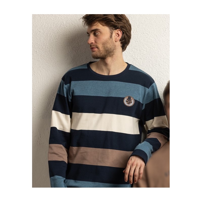 64824 ADMAS PIJAMA HOMBRE RAYAS