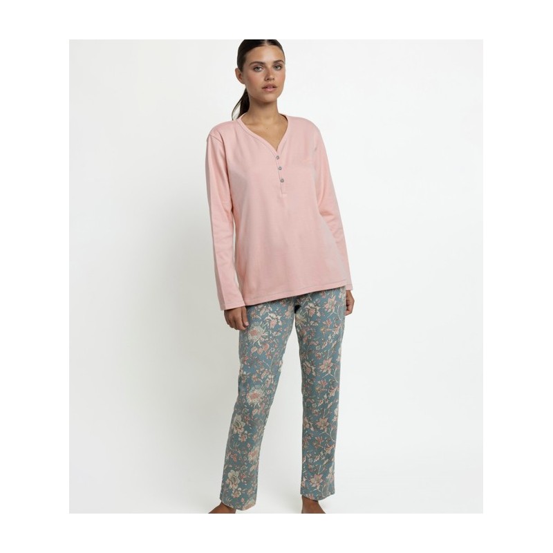 64611 ADMAS PIJAMA MUJER TAPETA GARDEN