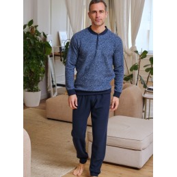 265602 MUSLHER PIJAMA HOMBRE PUNTO MILANO JACQUARD