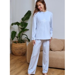 266607 MUSLHER PIJAMA MUJER SPANDEX DIBUJO NORDICO