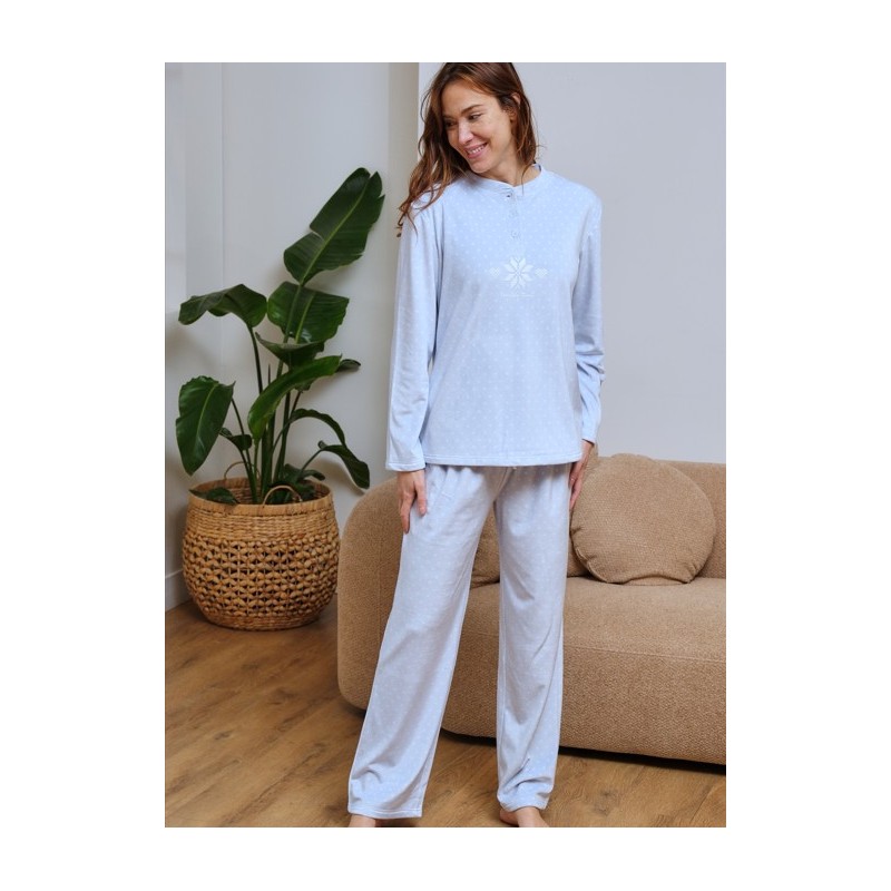 266607 MUSLHER PIJAMA MUJER SPANDEX DIBUJO NORDICO
