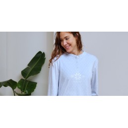 266607 MUSLHER PIJAMA MUJER SPANDEX DIBUJO NORDICO