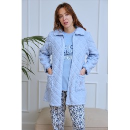 268613 MUSLHER BATA MUJER SHERPA JACQUARD ROMBOS
