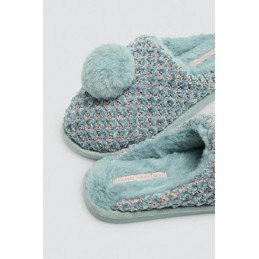 14184 YSABEL MORA ZAPATILLA MUJER POM POM Verde agua Foto