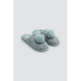 14184 YSABEL MORA ZAPATILLA MUJER POM POM Verde agua Foto