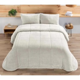 013 MARFIL RISO MANTEROL 090 (180x260) COMFORTER BORREGUITO+CUADRANTE 50x70