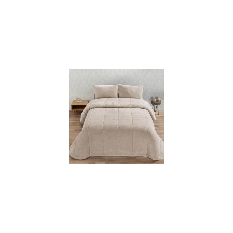 07 TOSTADO RISO MANTEROL 105 (200x260) COMFORTER BORREGUITO+CUADRANTE 50x70