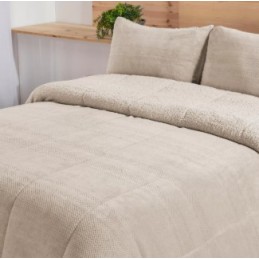 RISO MANTEROL 150 (250x260) COMFORTER BORREGUITO+2 CUADRANTES (50X70) Beige Foto