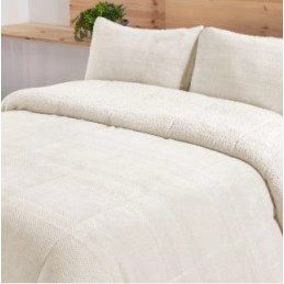 RISO MANTEROL 105 (200x260) COMFORTER BORREGUITO+CUADRANTE 50x70 Marfil Foto