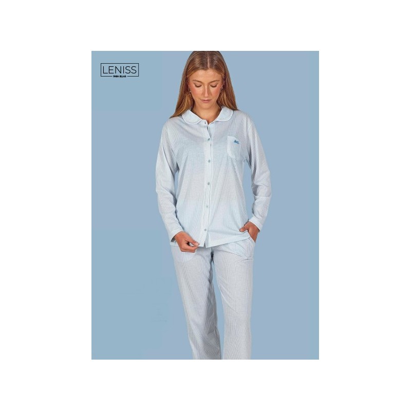 80085 LENISS PIJAMA MUJER ABIERTO RAYAS