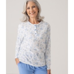 CTE 6612 LIN M-2XL PIJAMA MUJER FLORAL