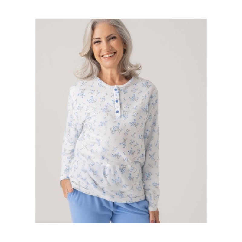 CTE 6612 LIN M-2XL PIJAMA MUJER FLORAL