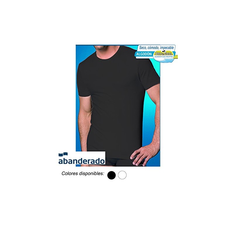 Negro 577 ABANDERADO CAMISETA HOMBRE ALG LYCRA M/C C/REDONDO REAL COTTON Foto 3839 Negro 577 ABANDERADO CAMISETA HOMBRE ALG LYCRA M/C C/REDONDO REAL COTTON Foto 3839