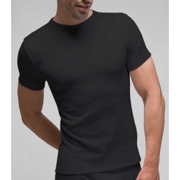 Negro 3118 RAPIFE NEGRO CAMISETA HOMBRE ALG LYCRA MANGA CORTA CUELLO REDONDO Foto 5677