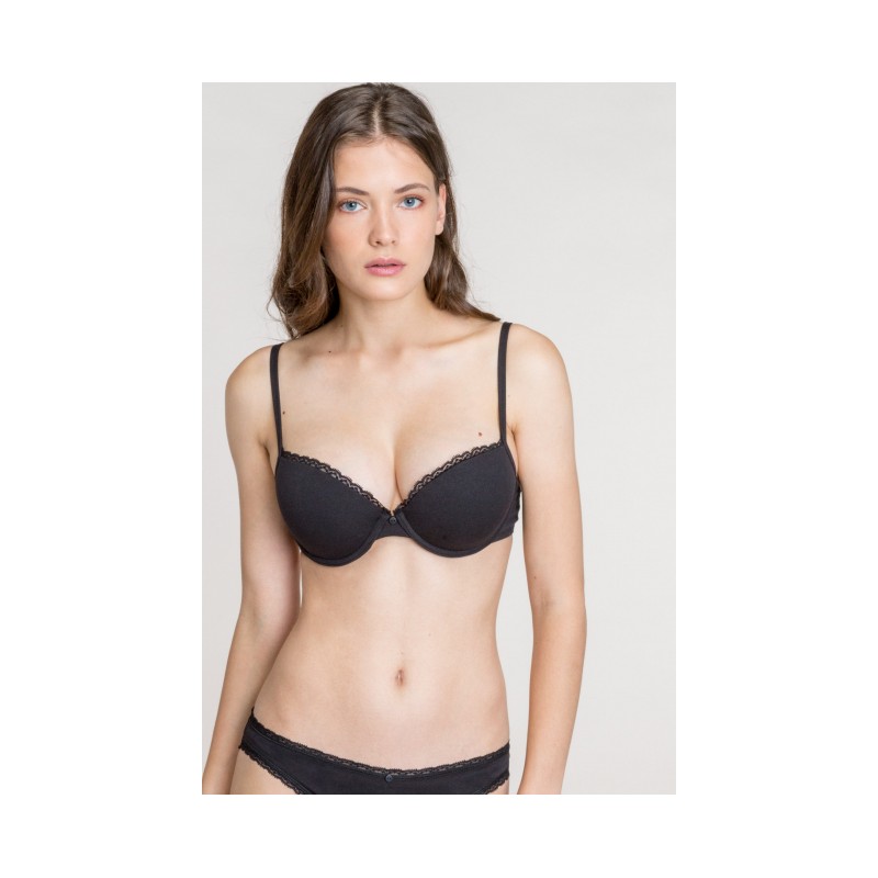 Negro 1/0301 B GISELA SUJETADOR AROS RELLENO ENCAJE ESCOTE Foto 6588 Negro 1/0301 B GISELA SUJETADOR AROS RELLENO ENCAJE ESCOTE Foto 6588