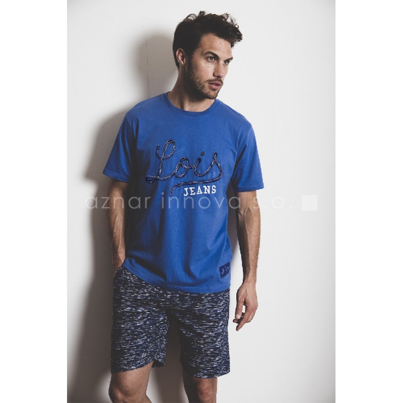Azul 54511 LOIS PIJAMA HOMBRE CORTO CORDON LOIS JEANS Foto 7356 Azul 54511 LOIS PIJAMA HOMBRE CORTO CORDON LOIS JEANS Foto 7356